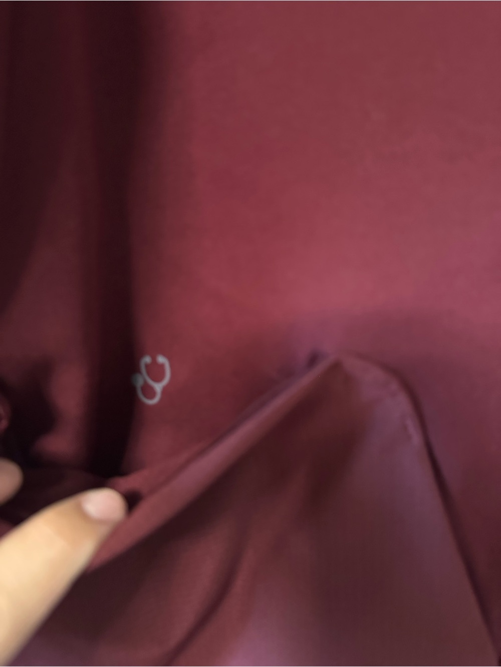 Figs Women's Burgundy insulated Zip Jacket - Picture 3 of 9
